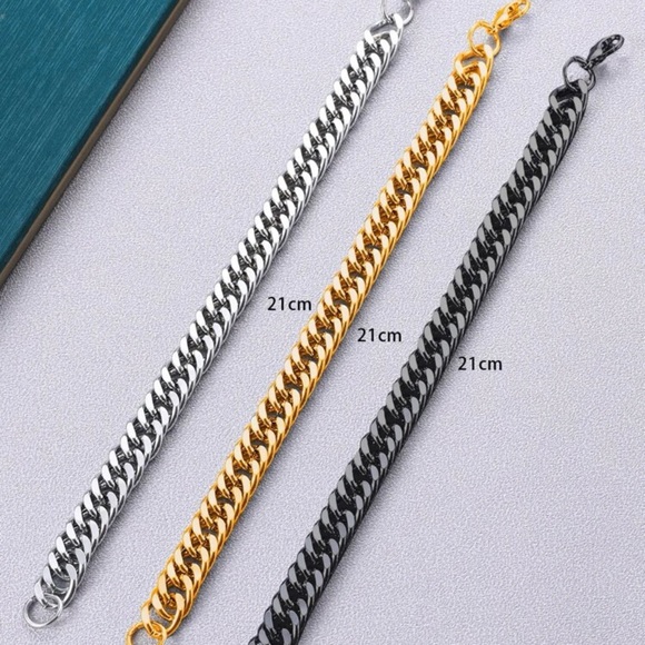 Men Stainless Steel Link Bracelet - Picture 4 of 4